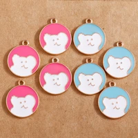 10pcslot 1922mm enamel cartoons charms for jewelry making cute earring pendant bracelet necklace charms keychain accessories