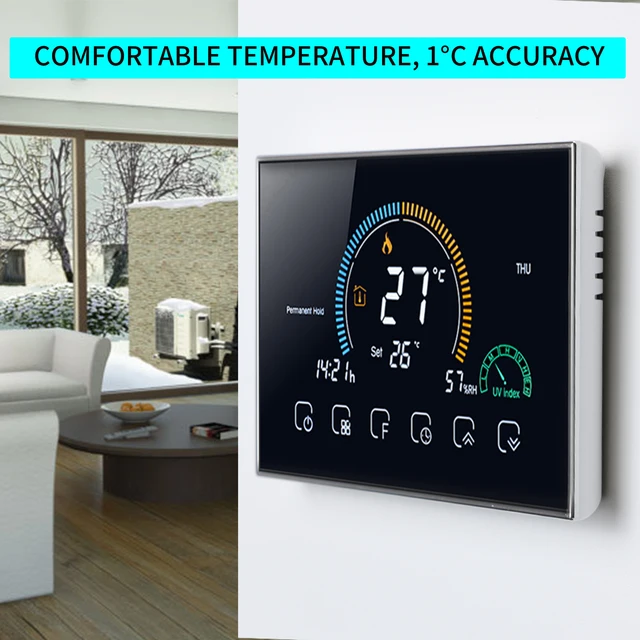 WiFi Smart Device Central Air Conditioner Thermostat Temperature Controller 3 Speed Fan Coil Unit Work with Alexa Google Home 3
