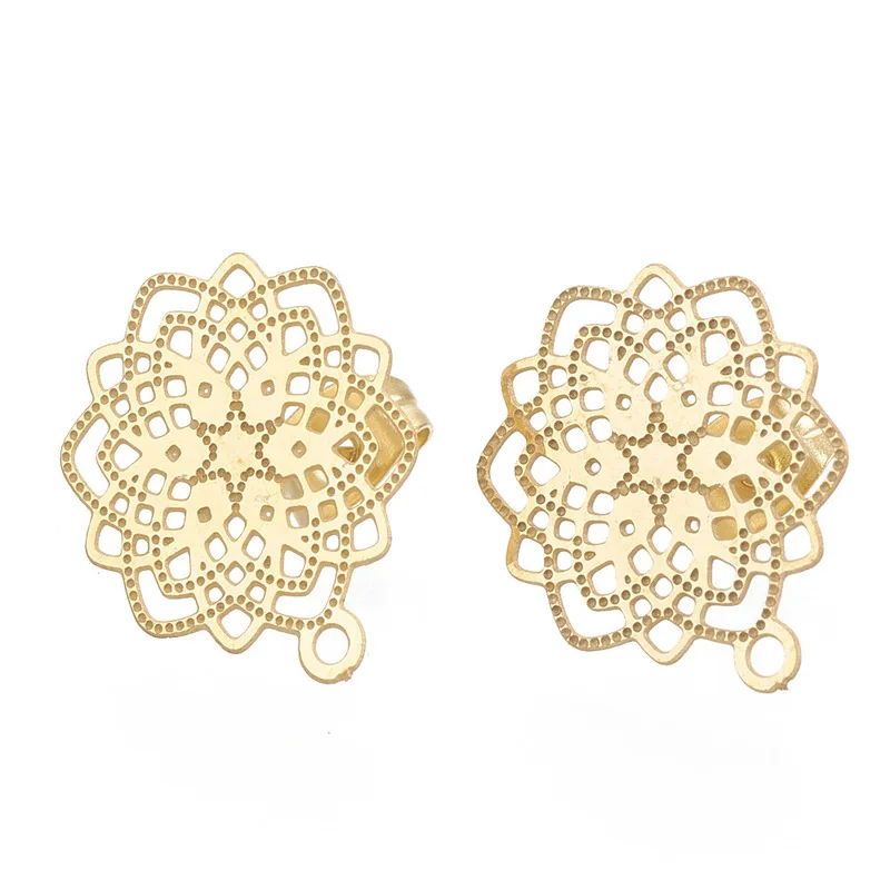 10 шт./лот геометрические ажурные серьги из нержавеющей стали в богемном стиле с