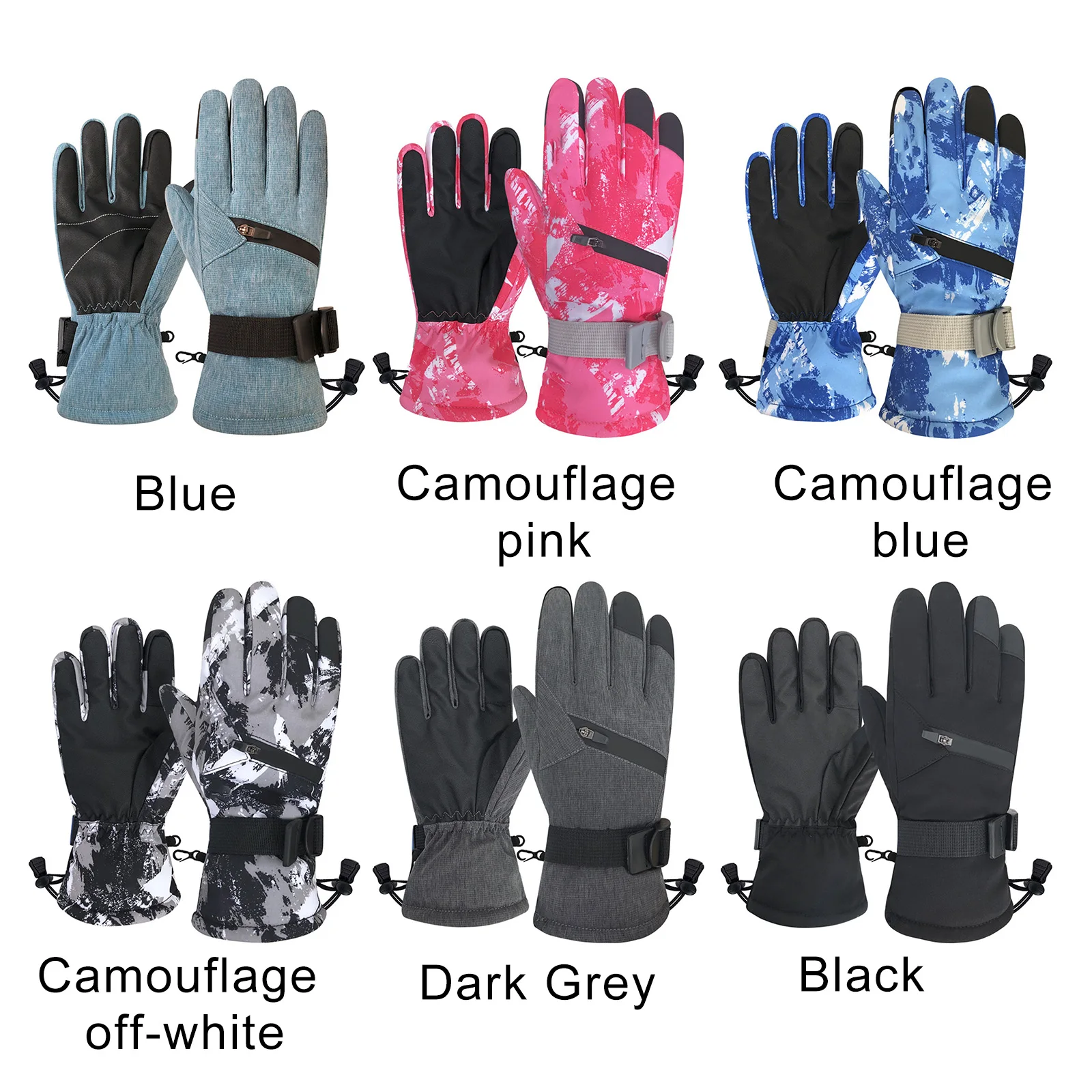 

Winter Gloves Touchscreen Gloves Windproof Anti Slip Warm Gloves for Cycling Running Hiking Golfing Fishing Unisex &T8