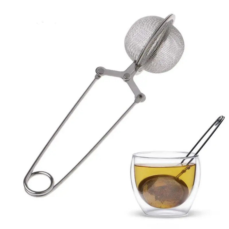 

Tea Infuser 304 Stainless Steel Sphere Mesh Tea Strainer Coffee Herb Spice Filter Diffuser Handle Tea Ball LX8025