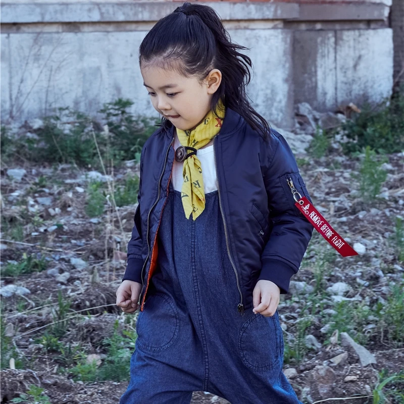 Детская куртка бомбер на возраст 2 12 лет плотная зимняя пилот ma 1 для маленьких