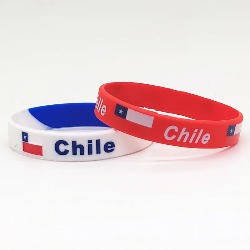 Резиновый браслет с флагом Чили 1 шт. мотивирующий спортивный силиконовый на