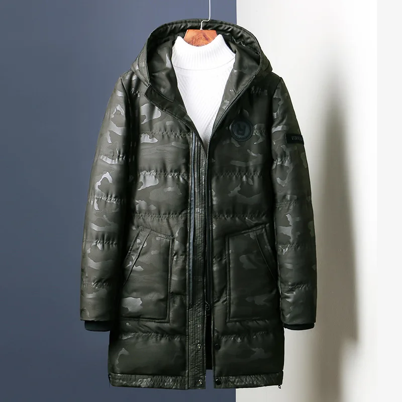 Новинка 2019 Повседневная зимняя куртка для мужчин теплые камуфляжные пальто с