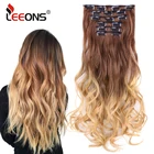 Новинка, длинные прямые синтетические волосы для наращивания на 16 зажимов, высокотемпературное волокно, черный коричневый шиньон