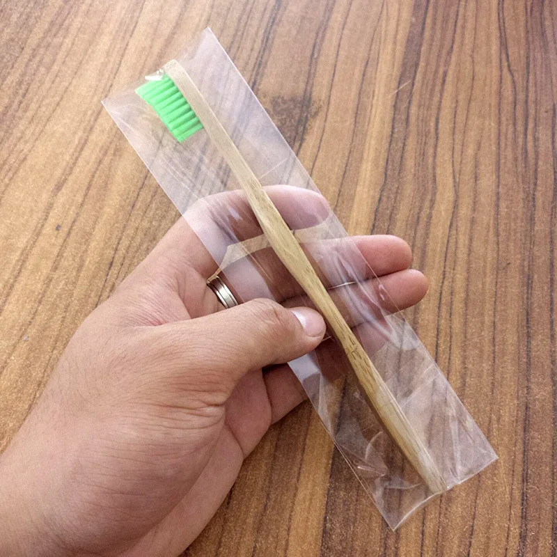 Натуральная бамбуковая зубная щетка Радуга Мягкая для волос гигиены полости рта