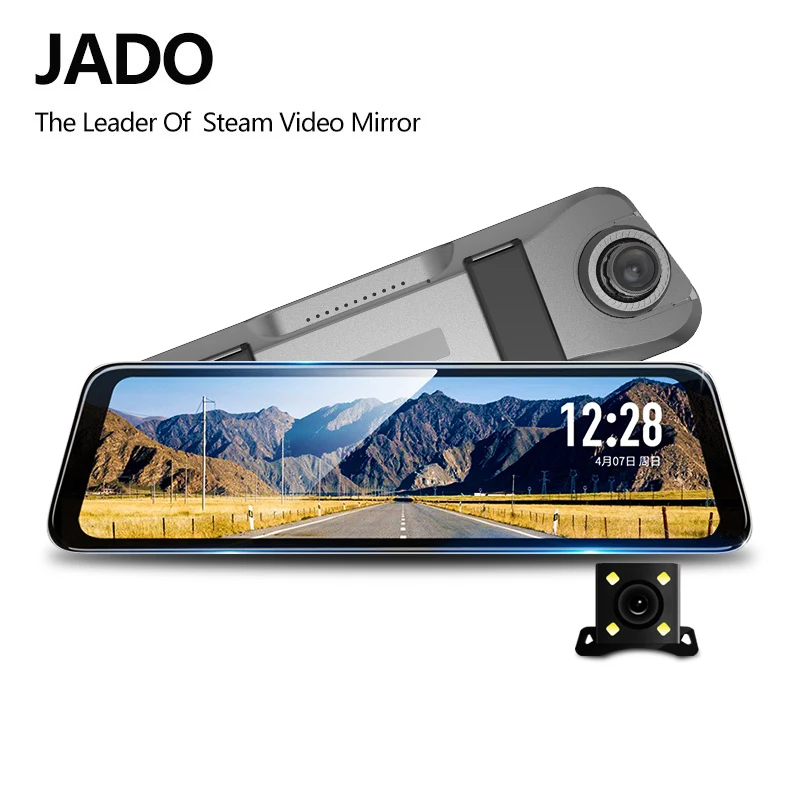 JADO D820 поток зеркало заднего вида Dvr видеорегистратор Эра avtoregistrator 10 ips Сенсорный экран Full HD 1080 P Автомобильны