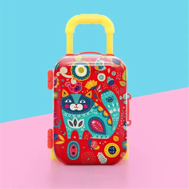 

51.99-1099mini box personality creative wedding candy box luggage trolleyy toy small storage