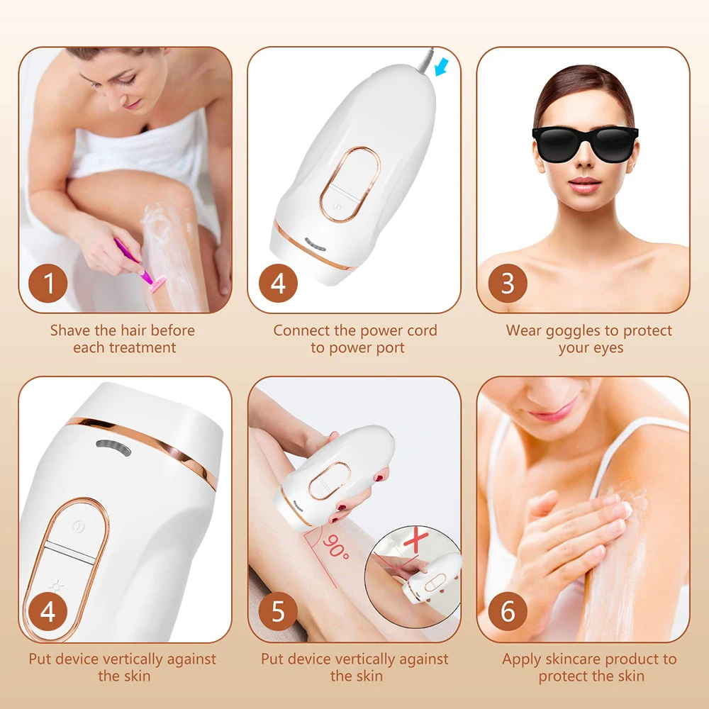 

Hair Removal Machine Laser Epilator Permanent Photoepilator Painless Electric Epilator for Women