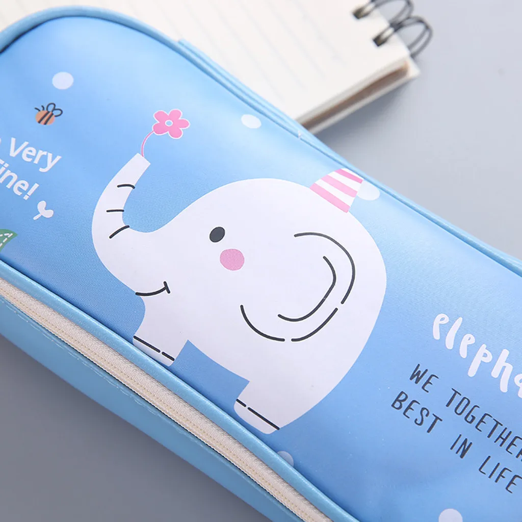 Большой чехол для карандашей с мультипликационным животным многофункциональная