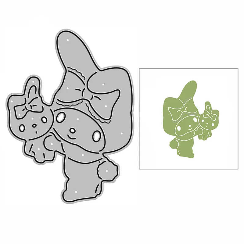 Новинка 2021 металлические Вырубные штампы в виде милого кролика животного для