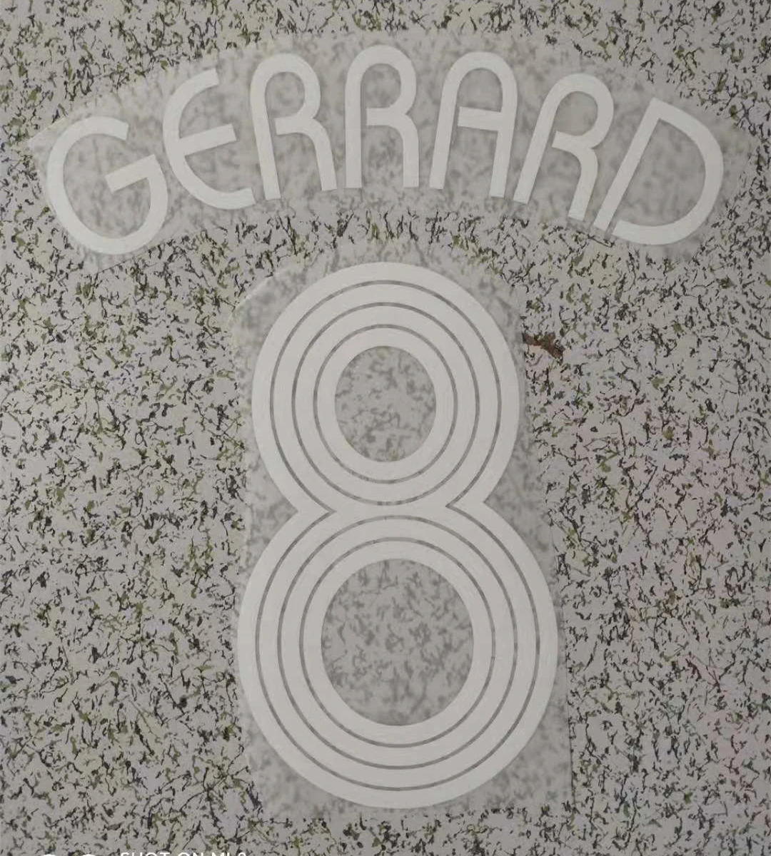 

Plastic or velvet material Retro Liverpool 2007 2008 GERRARD TORRES number font print, Hot stamping patches badges