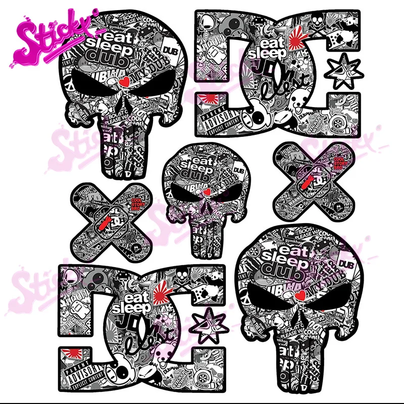 Стикер с черепом бомба виниловый стикер для автомобилей шлемов мотоциклов