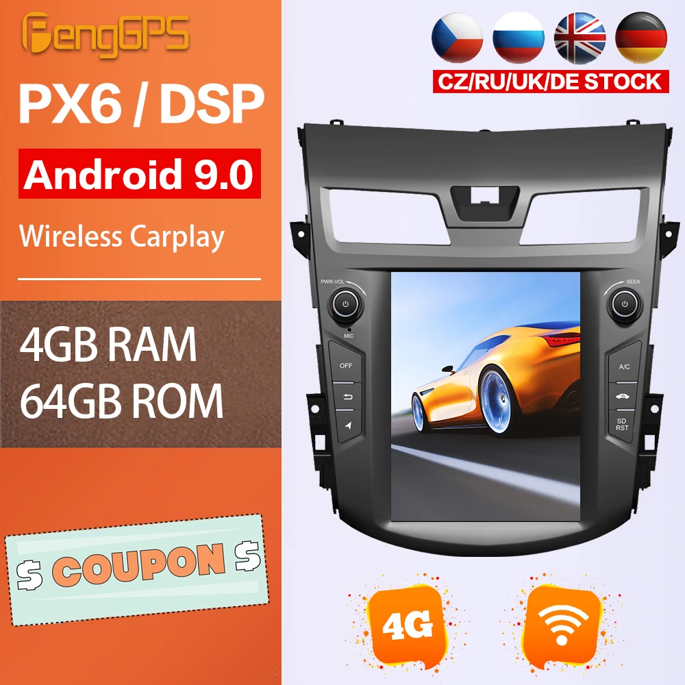 

Android Radio For Nissan Teana 2013-2016 Carplay Multimedia Headunit GPS Navigation Car DVD Player IPS Touchscreen Bluetooth 5.0
