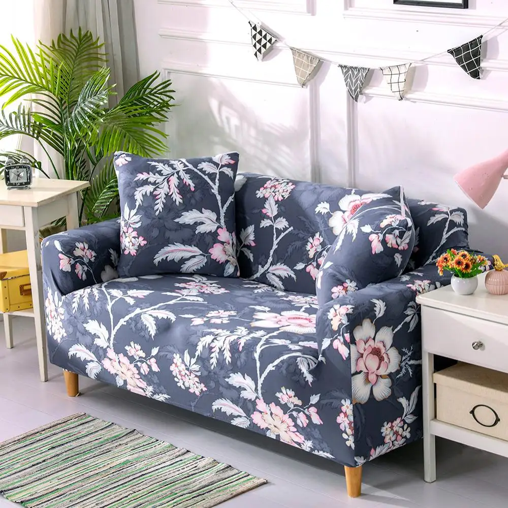 Эластичный чехол для дивана с цветочным рисунком 1/2/3/4 секционные эластичные