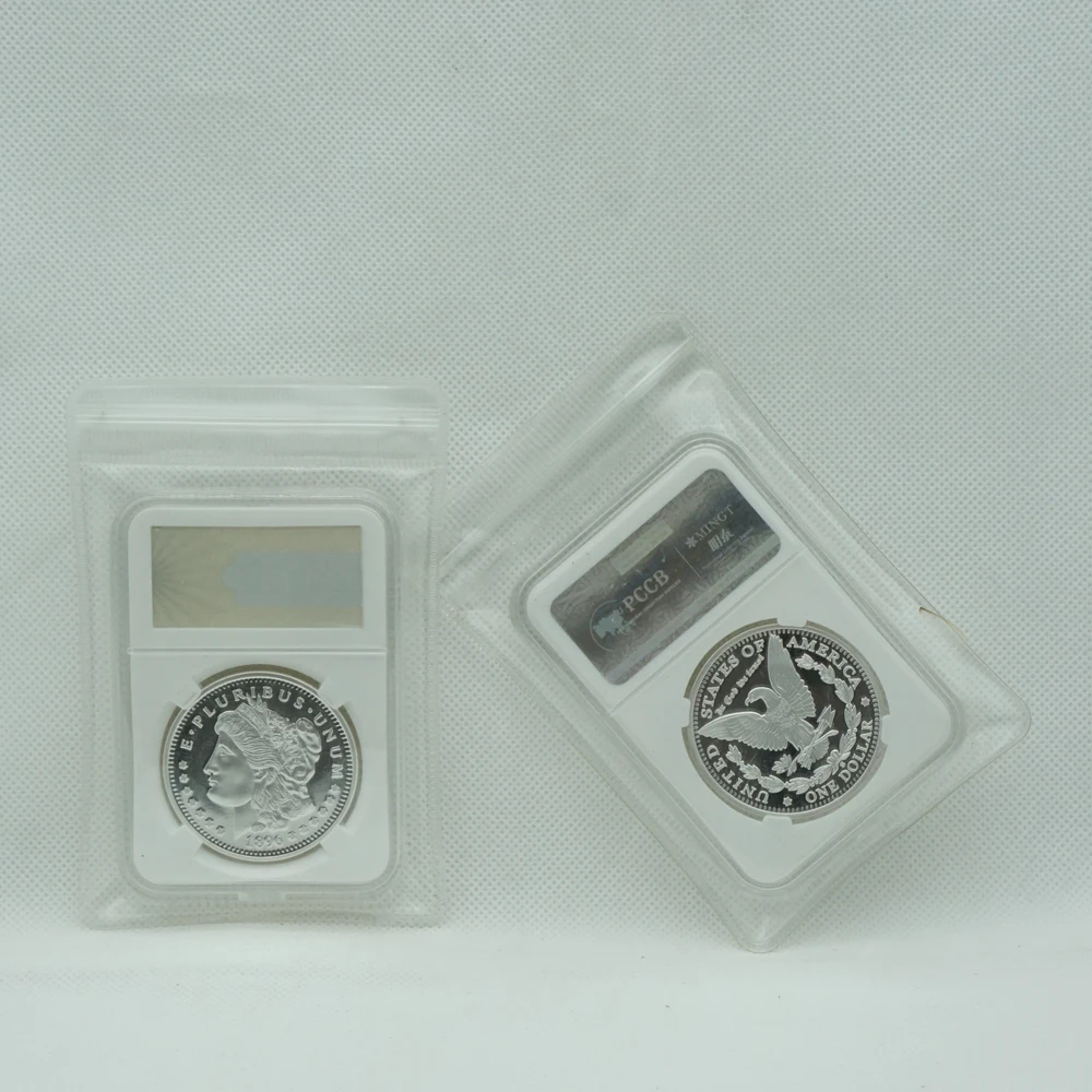 

5PCS/Lot NON Magnetic 1896 USA Morgan Eagle Dollar Silver Coin Commemorative Replica United States Coins with PCCB Case