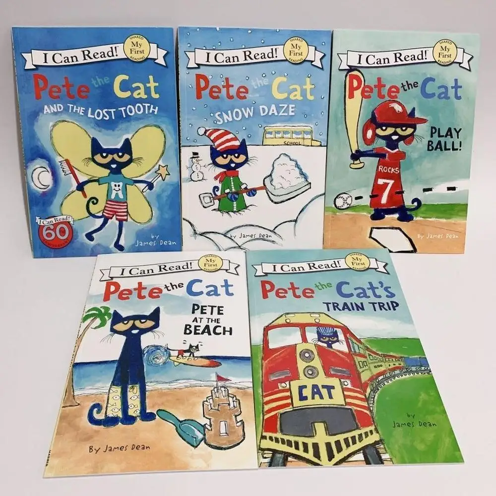 17 шт./компл. серия «Pete Cat», книга с изображениями для детей, малышей, детей, учебные книги для чтения на английском языке, детские книги с надпи...