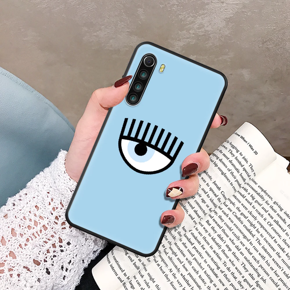 

Hot Chiara Ferragni Eyes Phone Case For Xiaomi Redmi Note 7 8 8T 9 9S 4X 7 7A 9A K30 Pro Ultra black Bumper Silicone Etui Pretty