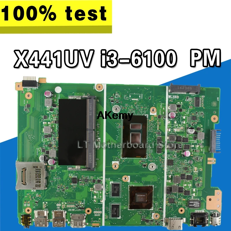 

X441UV материнская плата для ноутбука For Asus X441U X441UV F441U A441U X441UVK материнская плата для ноутбуков оригинальная материнская плата Тесты i3-6100 PM