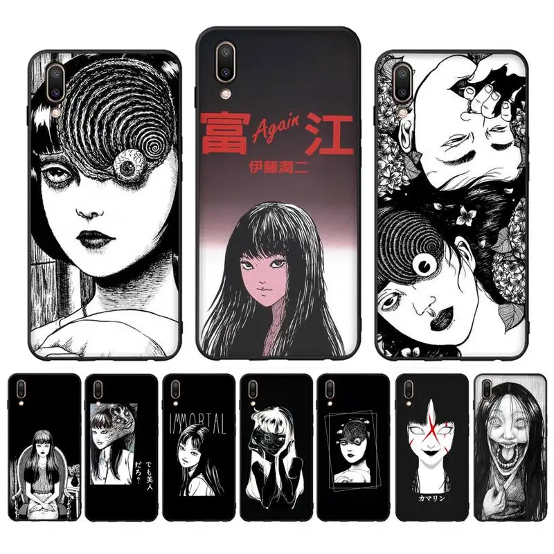 

Horror comic junji ito Tomie Tees Phone Case Case For Oppo Reno Realme C3 6Pro Cover For vivo Y91C Y17 Y19