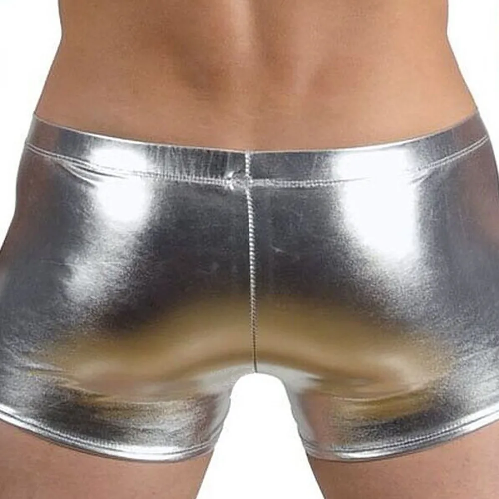 Мужские сексуальные плавки из искусственной кожи купальный костюм пляжная