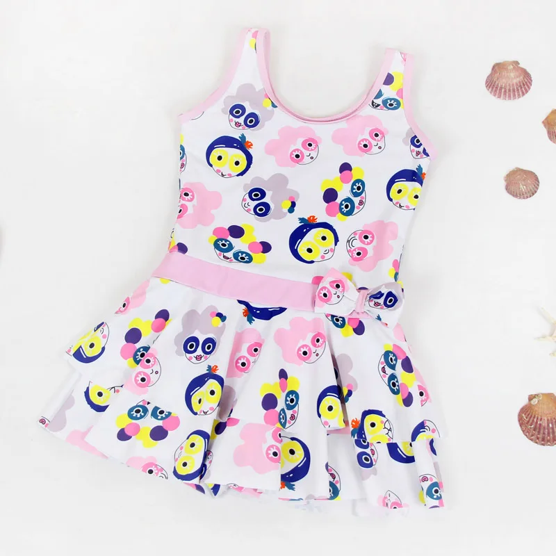 Купальный костюм с воланами юбка цельный детский купальный для детей боди