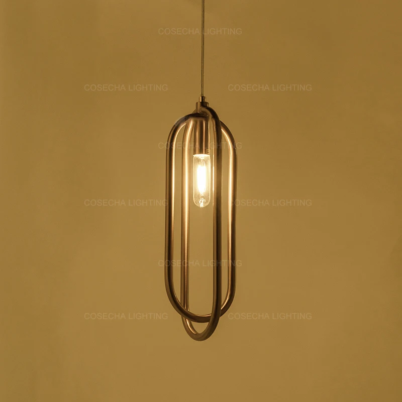 Современные золотые подвесные лампы маленький один 1 светильник для бара вилла