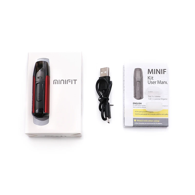 Justfog minifit стартовый комплект 370 мАч все в одном vape комплект как justfog q16 с батареей MINIFIT компактный pod vaping устройство