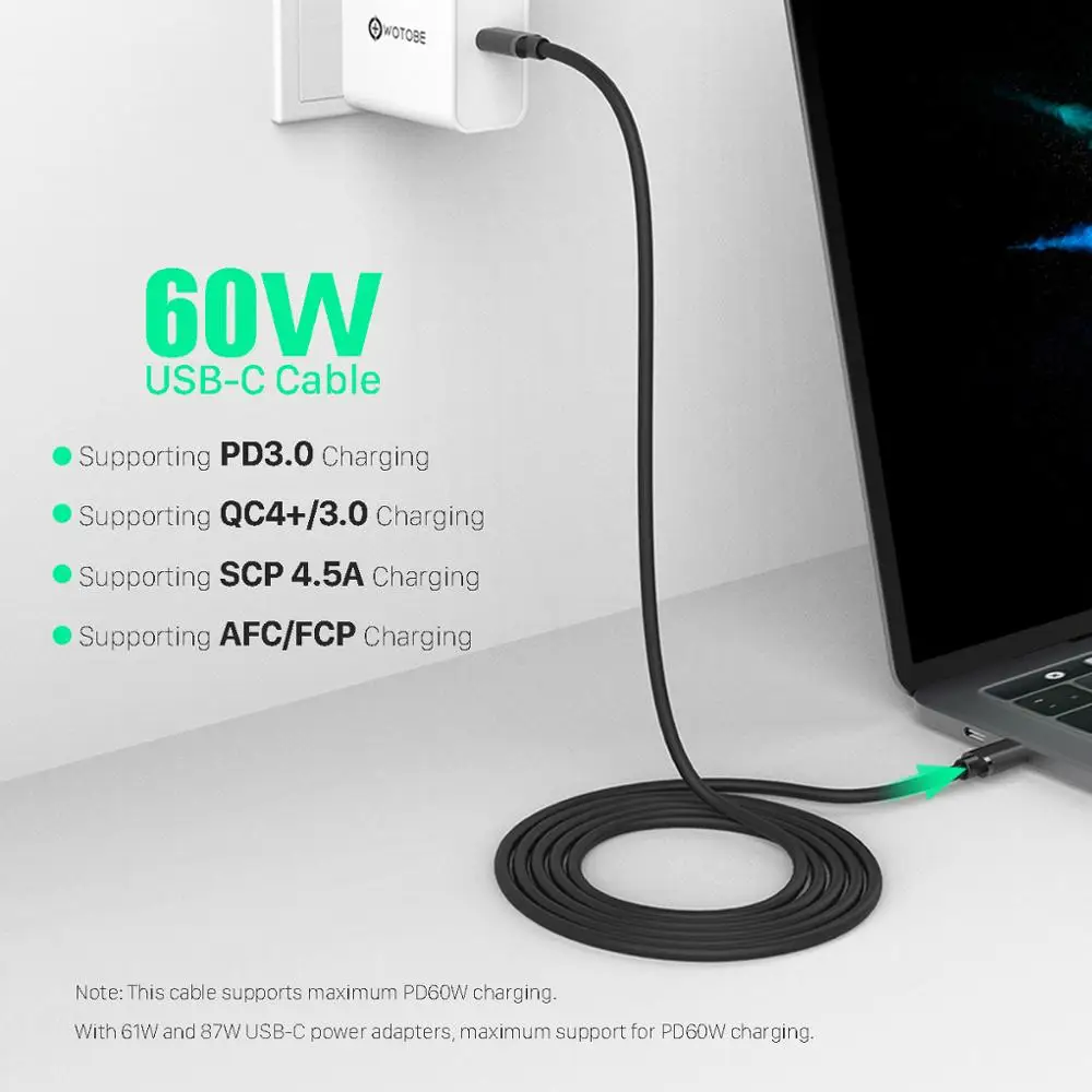 Кабель USB Type C для быстрой зарядки MacBook xiaomi 5 А 18/29/30/45/60/61/87 Вт|Зарядные устройства