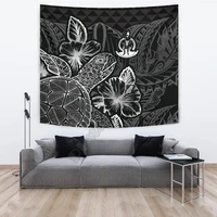 vanuatu tapestry turtle hibiscus pattern black 3d printed tapestrying rectangular home decor wall hanging