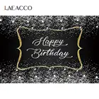 Плакат Laeacco в черно-серебристый горошек для дня рождения, для детской фотозоны