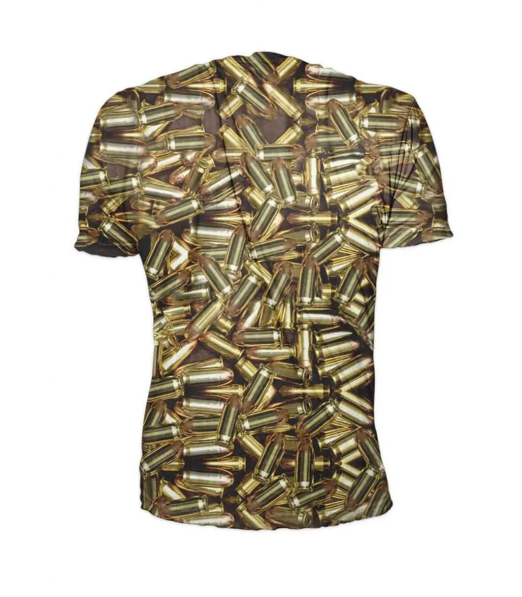 

Unique Cool Bullet Printed T Shirt Hip Hop Fashion Top Tees