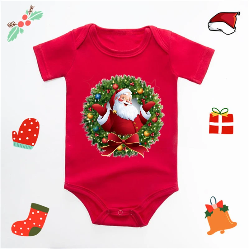 

Hot Selling Christmas Cartoon Baby Romper Newborn Boy Girl Toddler Jumpsuit Short Sleeve Baby Christmas Bodysuit 1923