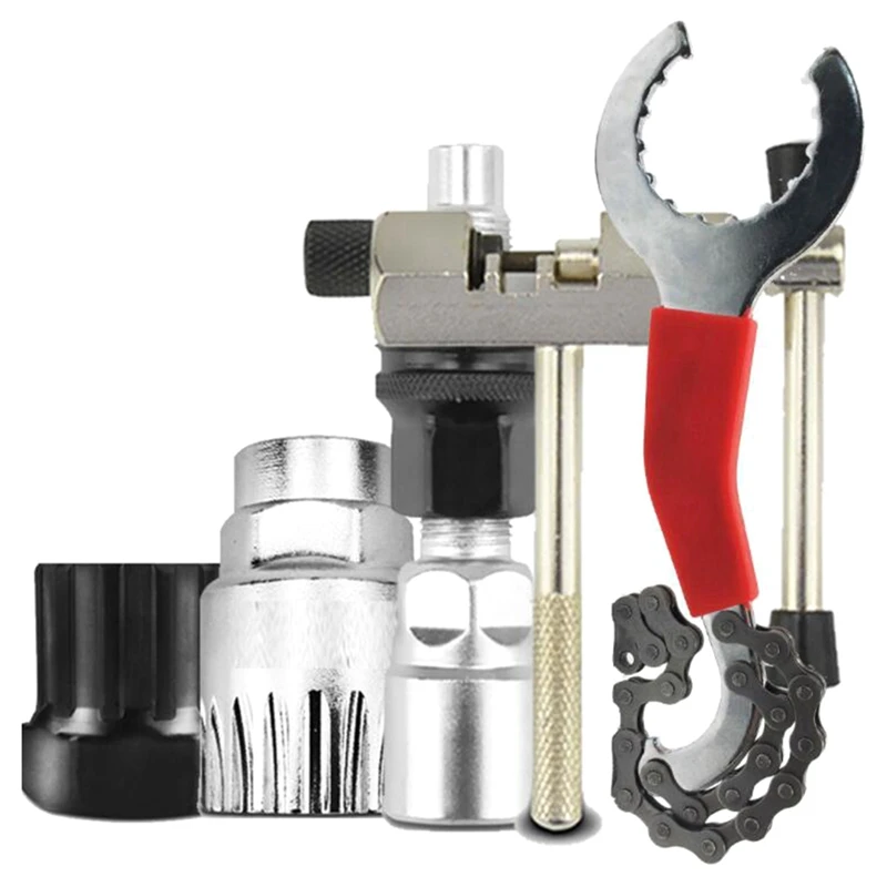 

Bike Repair Tool Kits Crank Puller Removal Tool Bicycle Freewheel Remover Bracket Remover Chain Breaker Splitter Cutter