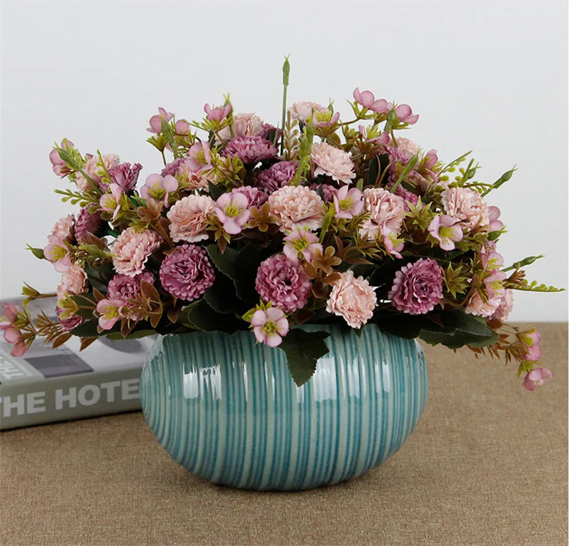 

Artificial Dried Flower Potted Bonsai Green Small Fake Flowers Potted Ornaments for Home Garden Decor Party Hotel Decor 30cm