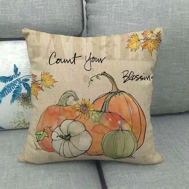 Искусственная Подушка Чехол Осенняя Тыква диванная для дивана домашней кровати