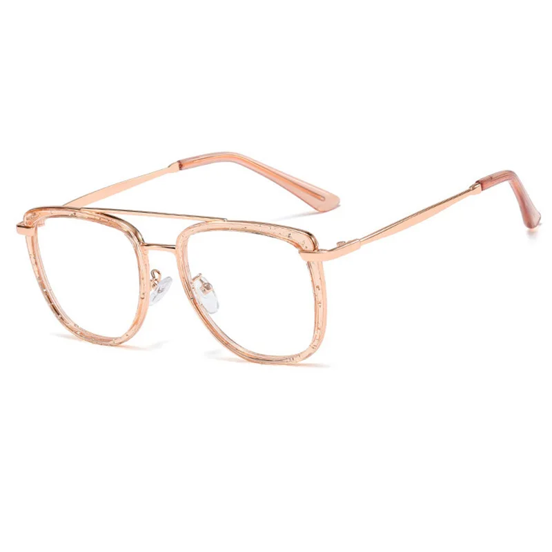 

Square Blue Light Glasses Women Computer Metal Glasses Gaming Frame Transparent Eyewear Women Anti Blue Ray Eyeglasses