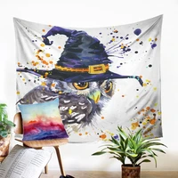 cheap wall cloth witchcraft hat owl pattern tapestry closeout macrame panel beauteous ornamenation for modern home