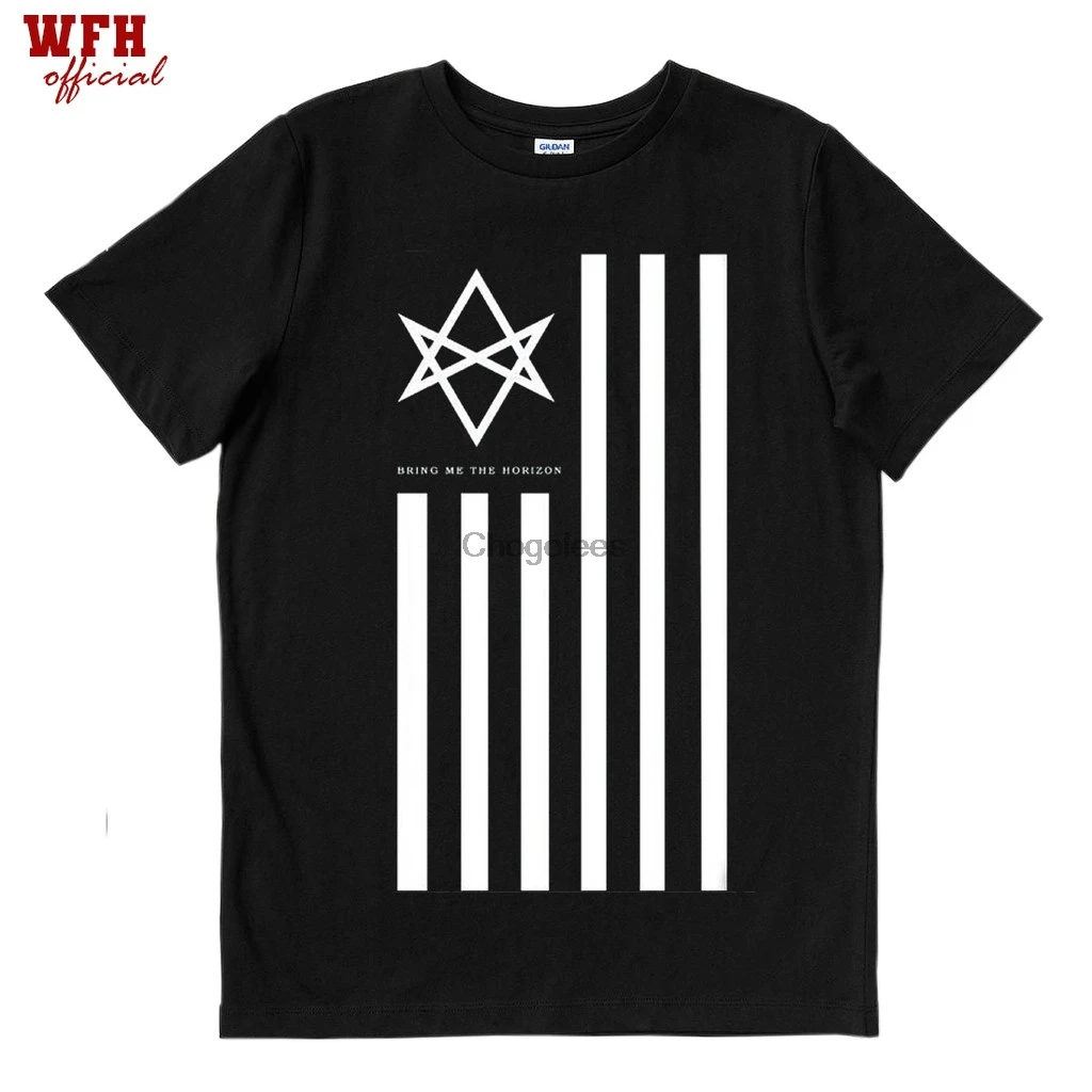 Футболка унисекс с музыкальным принтом группы BMTH STRIP GARIS |