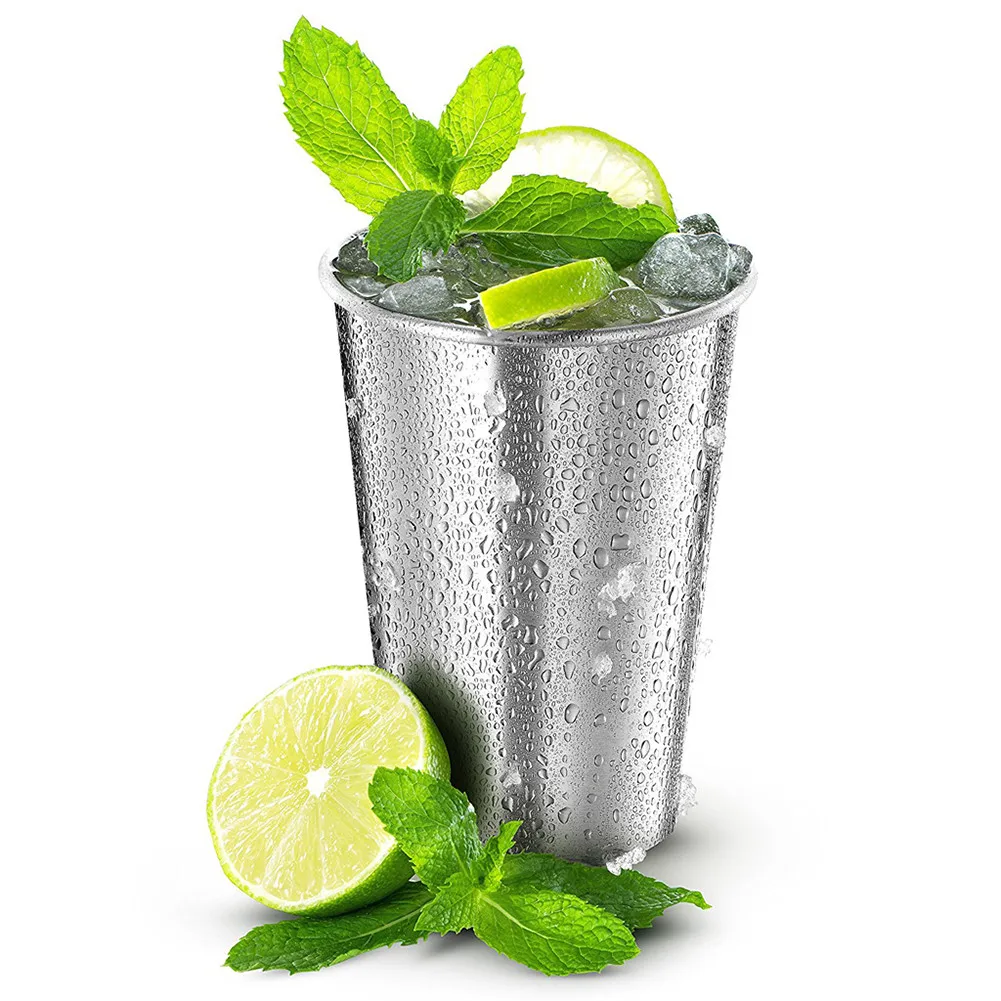 

4Pcs Stainless Steel Metal Cup Beer Cups White Wine Glass Coffee Tumbler Tea Milk Mugs Outdoor Travel Camping Mugs