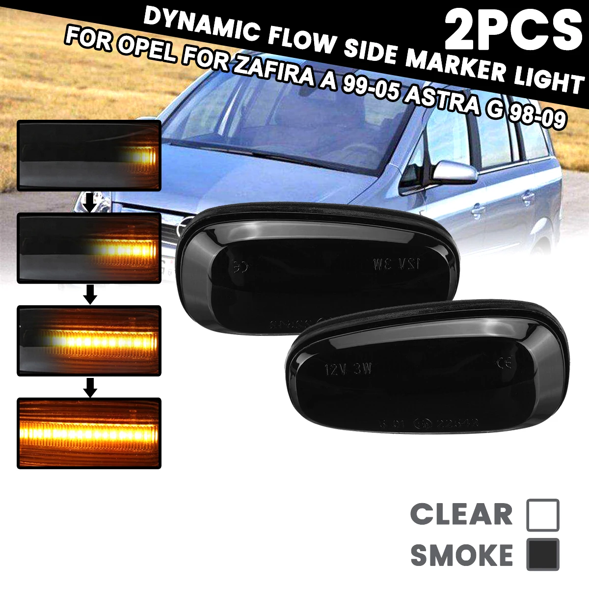 2x дневсветильник свет боковой индикатор сигнальная лампа светодиодный маркер 12