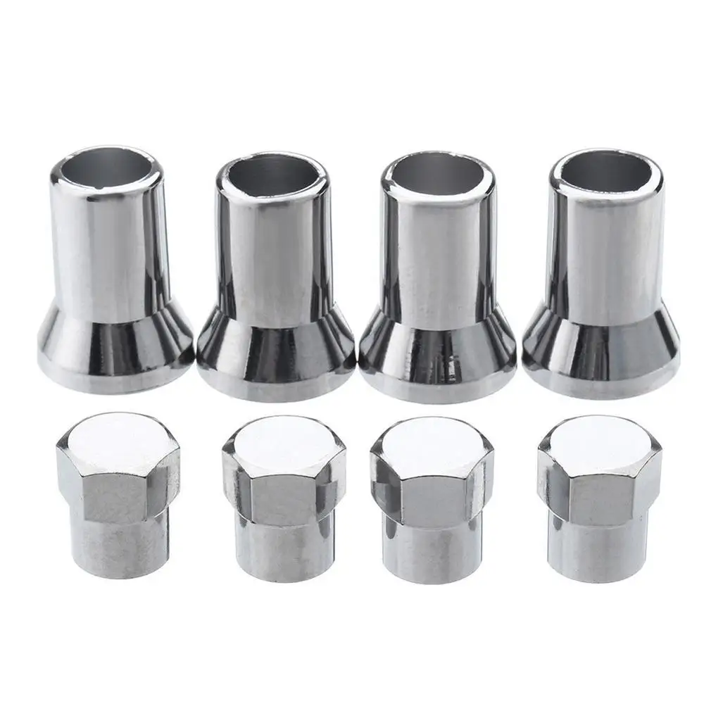

Automobiles 4Pcs/set TR413 Chrome Car Truck Tire Wheel Tyre Valve Stem Hex Caps Case w/ Sleeve Cover Left Right Front Rear
