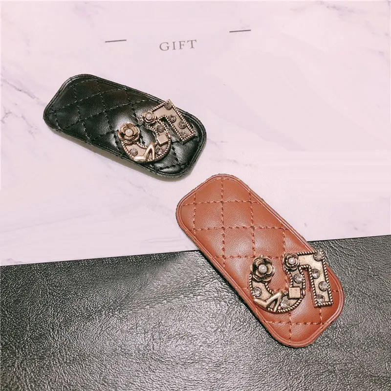 Роскошные кожаные винтажные женские туфли в спринтом Цифры 5 заколки для волос