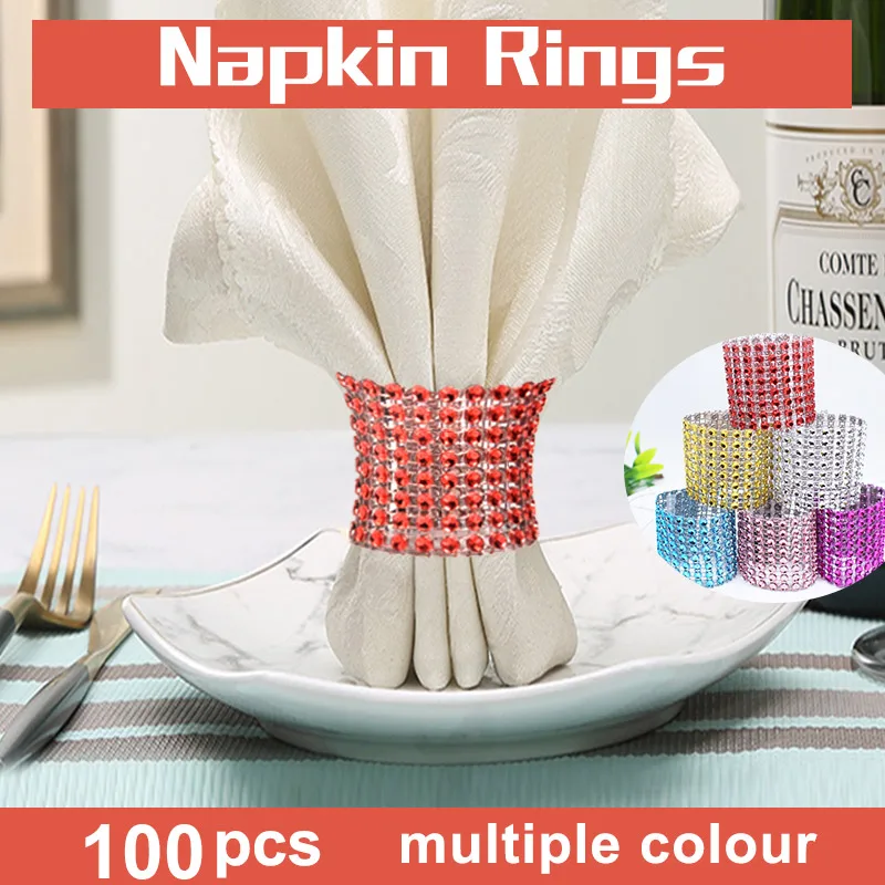 100 шт. пряжки для салфеток в европейском стиле|napkin rings|rhinestone napkin ringnapkin rings for weddings |