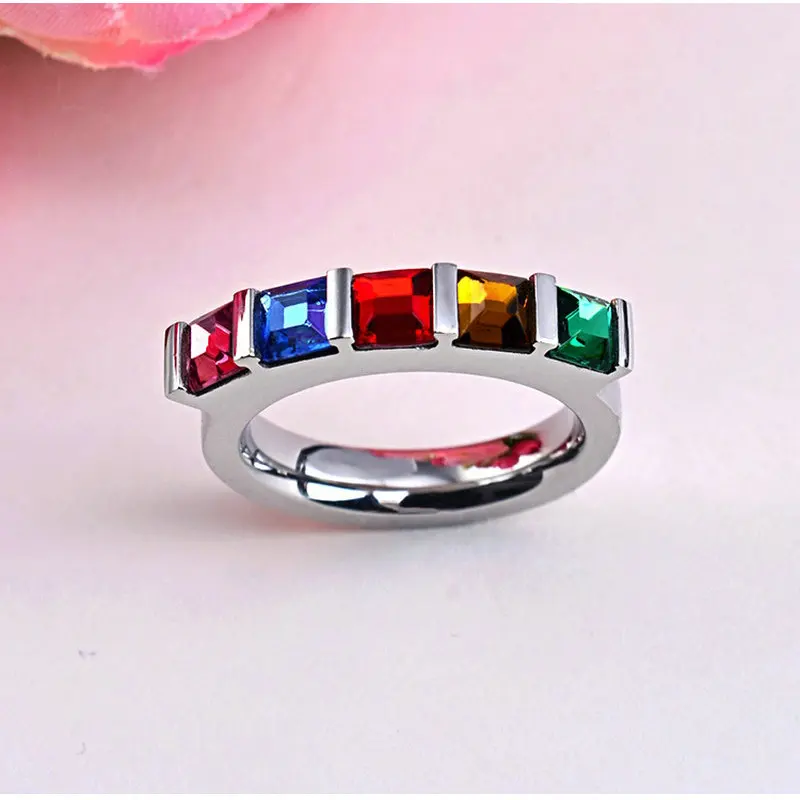 Лазерная вырезка инкрустация из нержавеющей стали пятицветное Радужное