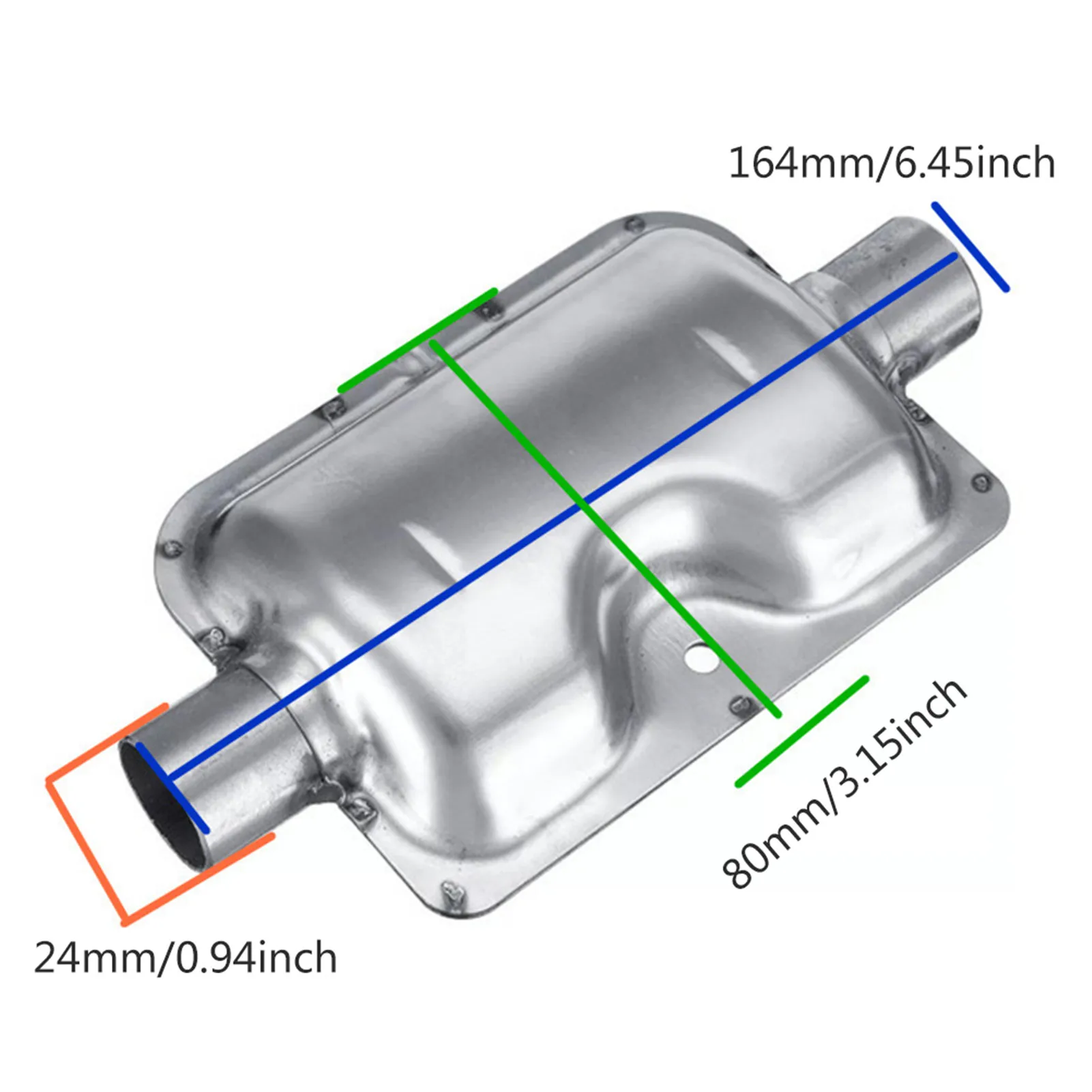 120 см глушитель выхлопных газов Нержавеющая сталь труба глушителя нагреватель