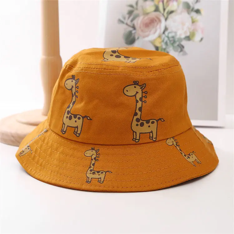 

Hats Cartoon Giraffe Sun Hat Girls Boys Outdoor Beach Hat Spring Autumn Children's Bucket Camping Fishing Cap Casual Panama Cap