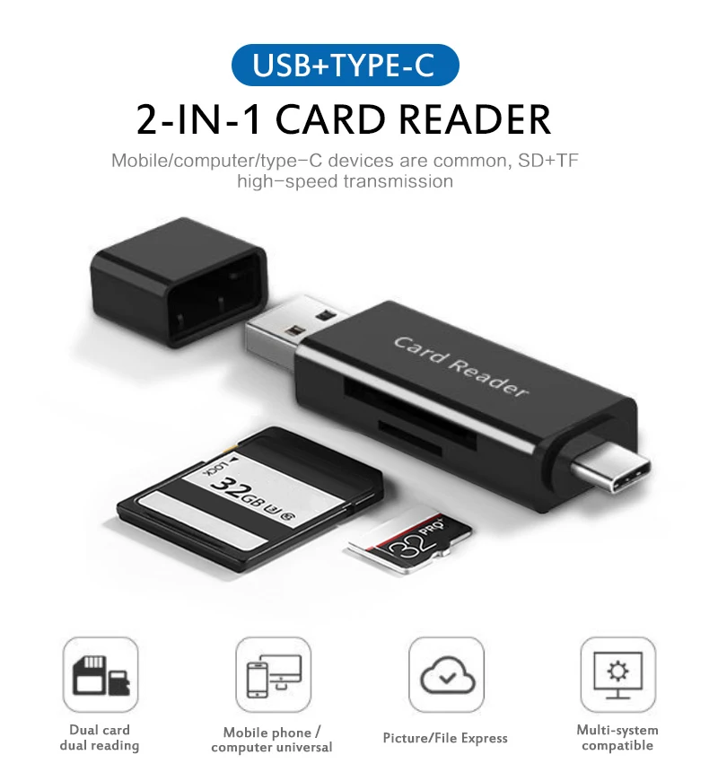 USB 3 0 + OTG Micro SD/SDXC TF кардридер адаптер многофункциональный U-диск для ПК устройство