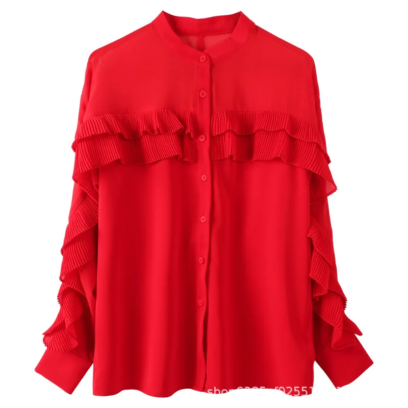 Белая Блузка Boho из хлопка с длинным рукавом и рюшами, женские блузки из шифона, однотонные Женские топы и блузки размера плюс, женская одежда