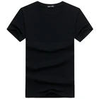 Новинка лета 2021, модная Однотонная футболка, Мужской Топ большого размера с круглым вырезом и коротким рукавом, футболка
